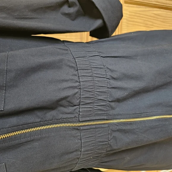 Zippered Michael Kors Blue Dress with Relaxed Fit and Rolled Sleeves Size M - Picture 10 of 11